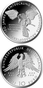 150 jaar oervogel Archaeopteryx 10 euro Duitsland 2011 cuni UNC